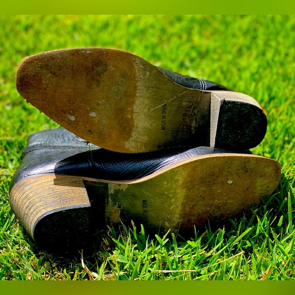 Genuine Leather Western Cowboys Spike Studs Booties - Picture 3 of 5